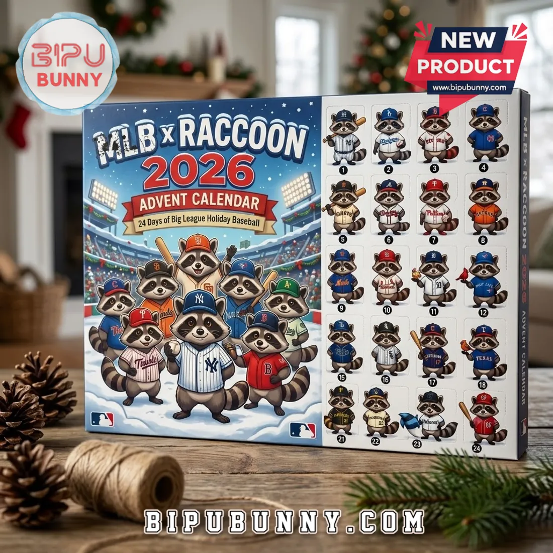 MLB All Teams Raccoon 2026 Advent Calendar MLB All Teams Raccoon 2026 Advent Calendar