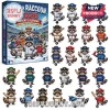 MLB All Teams Raccoon 2026 Advent Calendar featuring 24 numbered cartoon raccoons in various professional baseball uniforms.