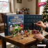 MLB Baseball Mascot Advent Calendar 2026 featuring blue box with stadium art, numbered compartments, and mascot figurines.