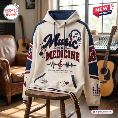 Music Is My Medicine Patch Pullover Hoodie