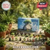 My Neighbor Totoro 2026 Advent Calendar box with miniature Studio Ghibli character figures arranged on a stone surface.