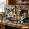 Front view of Native Spirit Wildlife 2026 Advent Calendar box and detailed animal figurines arranged on a wooden table.