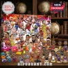 NBA Players 2025 Christmas Advent Calendar featuring caricatures of basketball stars, keychains, and individual figurines.