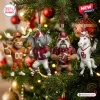 NCAA Football Team Mascot Advent Calendar 2026 features miniature resin ornaments of college mascots on a Christmas tree.