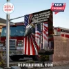 Never Forget 9/11 Patriot Day Memorial Flag featuring a clenched hand holding an American flag with casualty statistics.