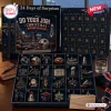 New England Patriots Christmas Advent Calendar 2026 with twenty-four numbered compartments containing team-themed ornaments.