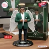 Front view of a Nick Mangold commemorative acrylic plaque figure with white wings and a halo.