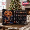 New York Knicks 2026 Championship Halloween Advent Calendar with basketball, team logos, and 24 numbered decorative compartments.