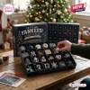 New York Yankees Christmas Advent Calendar 2026 with 24 numbered slots containing baseball-themed ornaments on a wooden table.