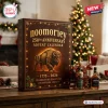 Front view of Noomoriey 250th Anniversary Advent Calendar featuring a buffalo illustration with holiday lighting.