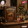 Front view of Noomoriey 250th Anniversary Advent Calendar box with a bison graphic next to assorted whiskey bottles.