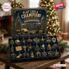 Notre Dame Fighting Irish Advent Calendar 2026 featuring 24 team-themed collectible ornaments in navy and gold packaging.
