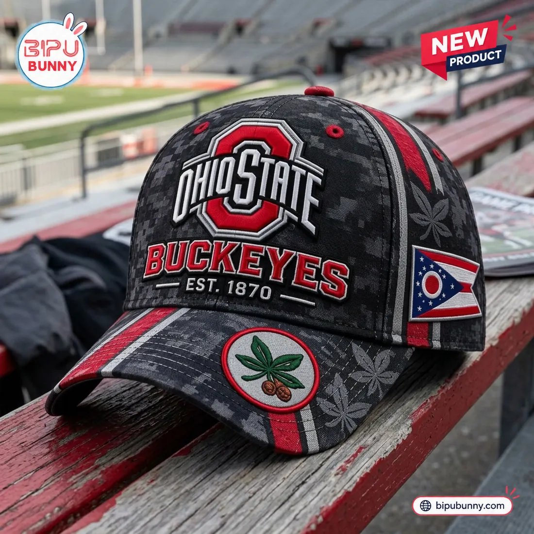 Ohio State Buckeyes Camo Baseball Cap Ohio State Buckeyes Camo Baseball Cap