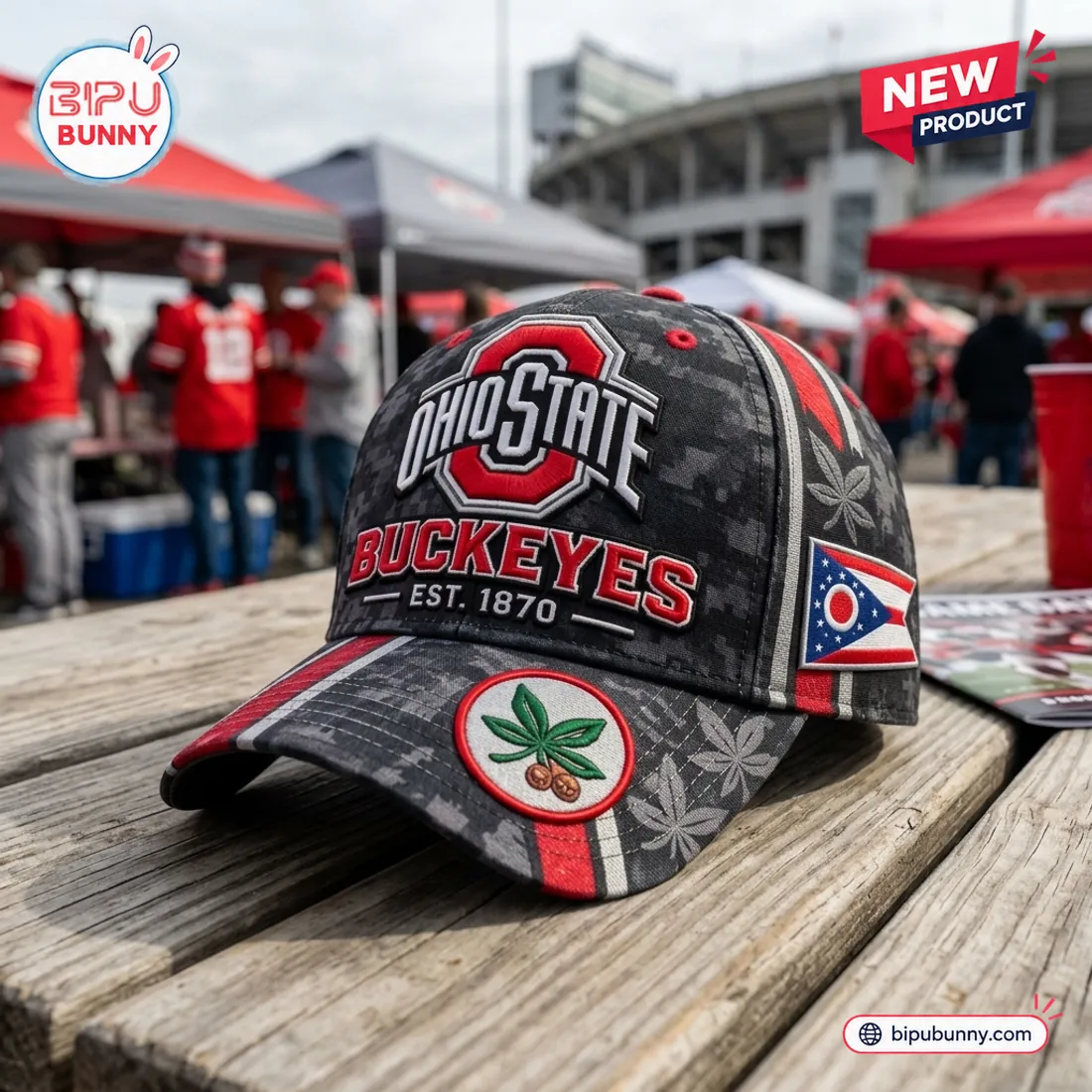 Ohio State Buckeyes Camo Baseball Cap Ohio State Buckeyes Camo Baseball Cap