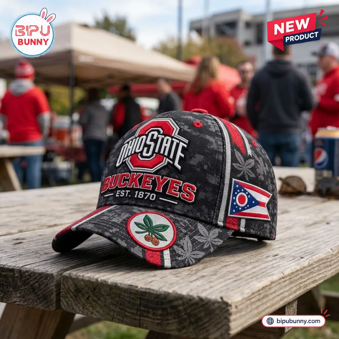 Ohio State Buckeyes Camo Baseball Cap Ohio State Buckeyes Camo Baseball Cap