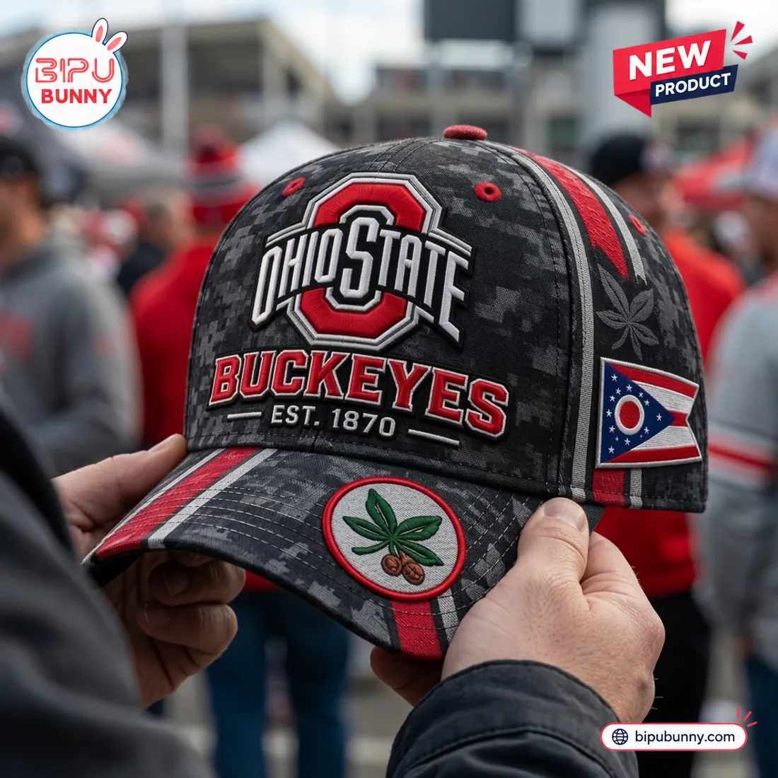 Ohio State Buckeyes Camo Baseball Cap Ohio State Buckeyes Camo Baseball Cap