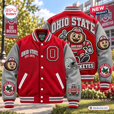 Ohio State Buckeyes Football Mascot Baseball Jacket