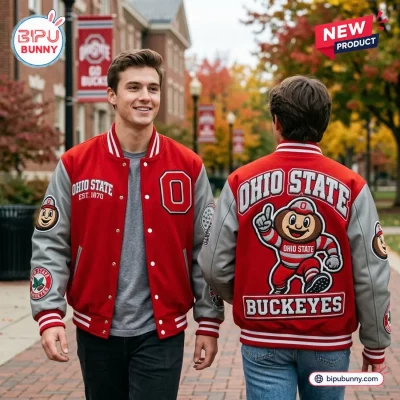Ohio State Buckeyes Football Mascot Baseball Jacket