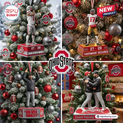 Ohio State Buckeyes Team Figurine Christmas Ornament
