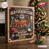 Front view of an Old Fuckers Club Ornament Advent Calendar 2026 box with a festive, pub-themed illustration.