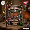Front view of the Old Fuckers Club Ornament Advent Calendar 2026 featuring a group of men sitting in a living room.
