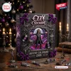 Ozzy Osbourne 46th Anniversary 2026 Advent Calendar box with purple bows, ornaments, and gothic imagery on a wooden table.