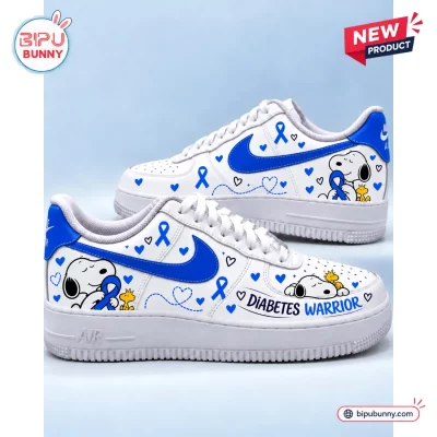 Peanuts Snoopy Diabetes Warrior Custom Air Force 1 Sneaker