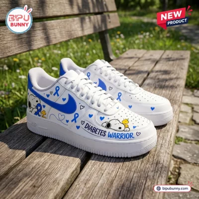 Peanuts Snoopy Diabetes Warrior Custom Air Force 1 Sneaker