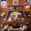 Peanuts Snoopy Halloween Character Throw Quilt Blanket featuring Charlie Brown, Lucy, and Linus in a pumpkin patch scene.