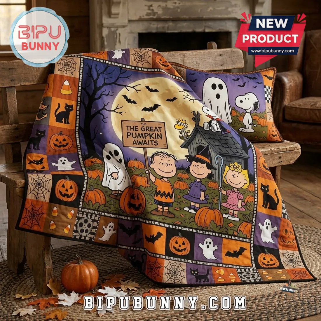 Peanuts Snoopy Halloween Character Throw Quilt Blanket Peanuts Snoopy Halloween Character Throw Quilt Blanket