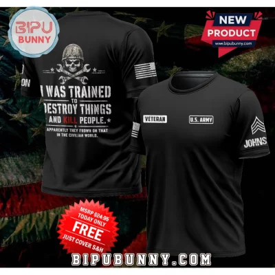 Personalized US Army Veteran T-Shirt