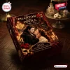 Front view of Phantom of the Opera 40th Anniversary Advent Calendar box on a dark wooden surface with golden accents.