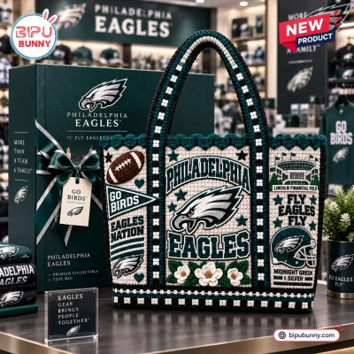 Philadelphia Eagles Crocheted Tote Bag