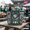 Philadelphia Eagles Crocheted Tote Bag featuring team logo, football, stadium, and green and white yarn stitching.