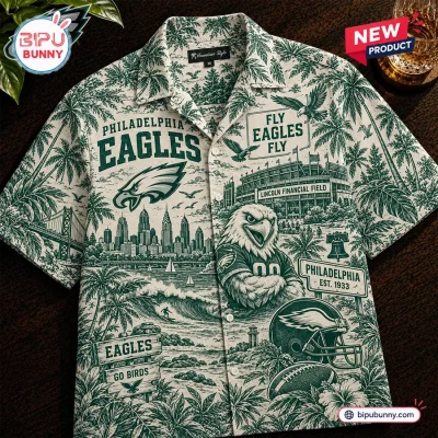 Philadelphia Eagles Fly Eagles Fly Hawaiian Shirt