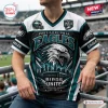 Front view of a Philadelphia Eagles Birds Unite t-shirt featuring a graphic eagle and stadium design.