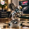 Philadelphia Eagles NFL Chess Set knight piece featuring a rearing eagle wearing team colors on a dark pedestal base.