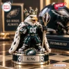 Philadelphia Eagles NFL Chess Set featuring an eagle mascot wearing a jersey, royal crown, and cape holding a football.