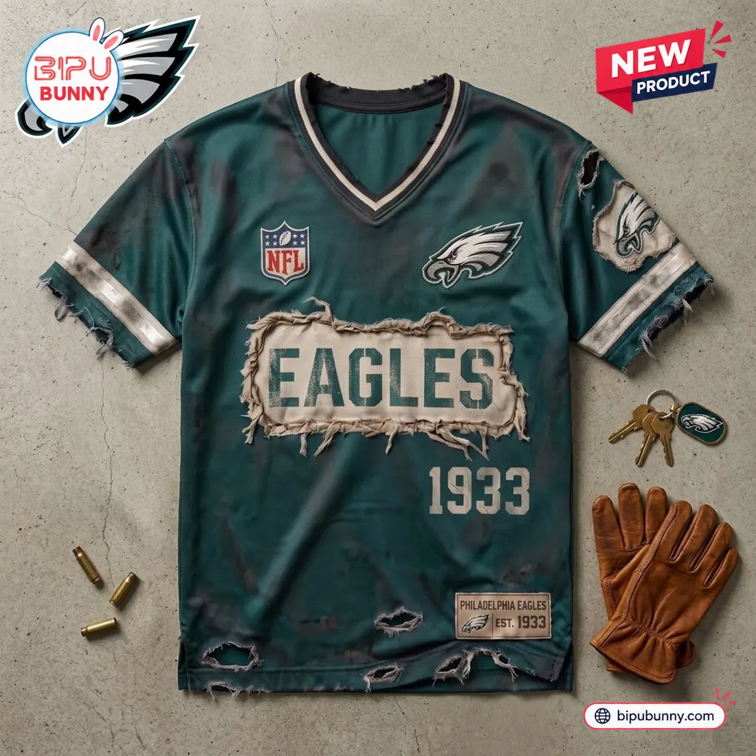 Philadelphia Eagles NFL Football Distressed T-Shirt Philadelphia Eagles NFL Football Distressed T-Shirt