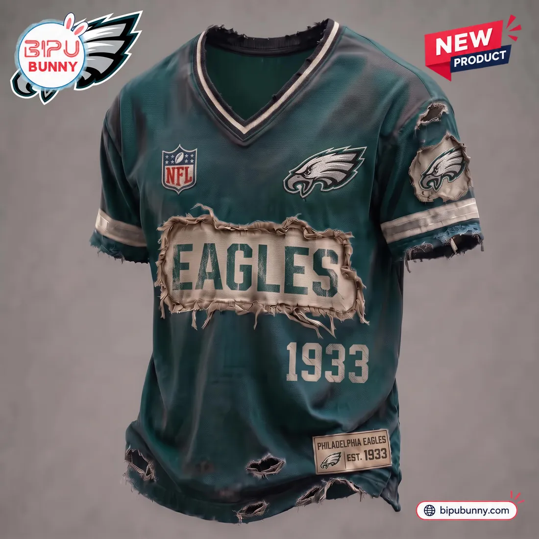 Philadelphia Eagles NFL Football Distressed T-Shirt Philadelphia Eagles NFL Football Distressed T-Shirt