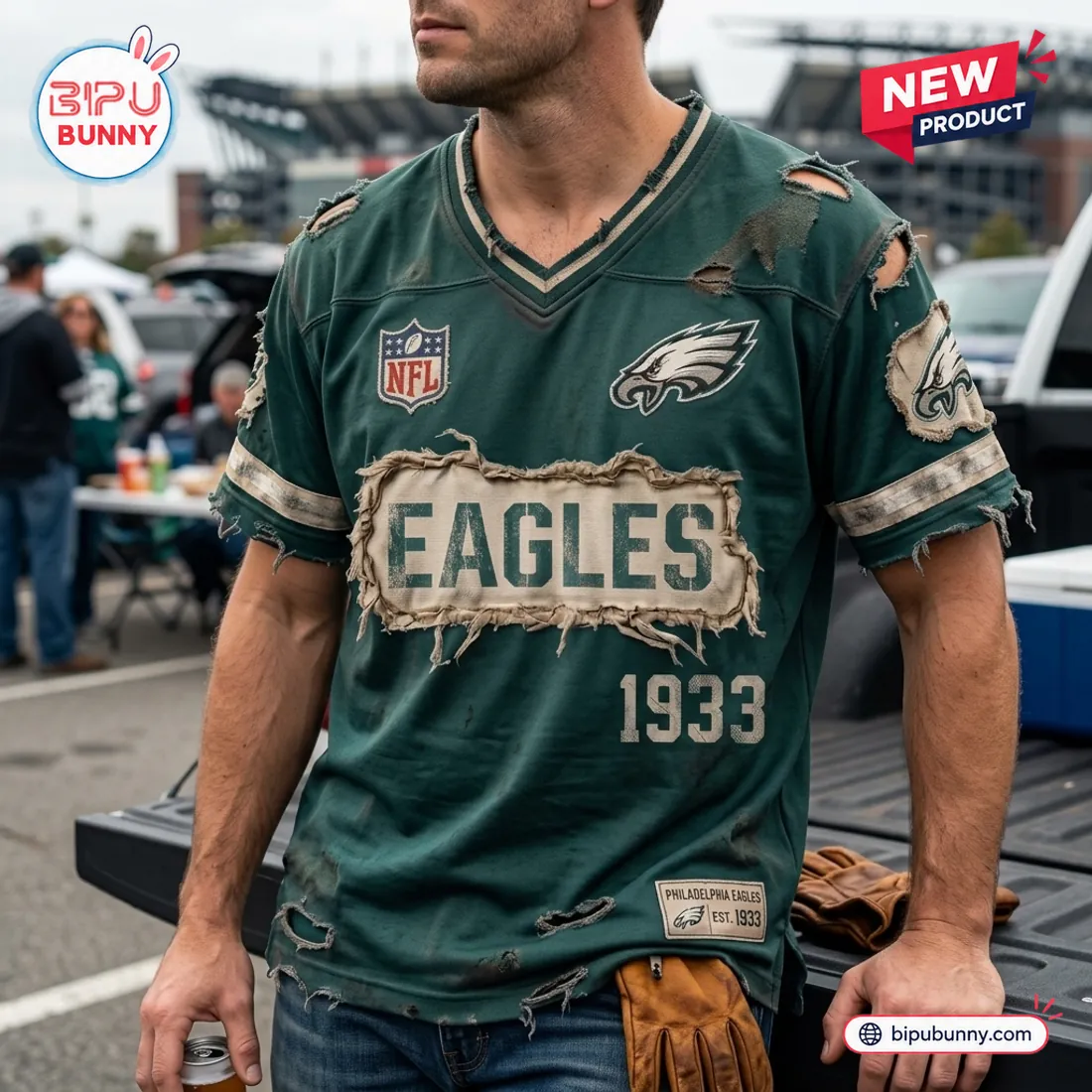 Philadelphia Eagles NFL Football Distressed T-Shirt Philadelphia Eagles NFL Football Distressed T-Shirt