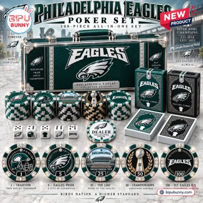 Philadelphia Eagles NFL Poker Set