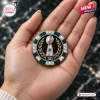 Philadelphia Eagles NFL Poker Set chip featuring a Vince Lombardi trophy, green enamel border, and inlaid crystal accents.