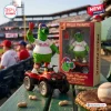 Phillie Phanatic Philadelphia Phillies 143rd Anniversary Toy Figure riding a red ATV next to its branded retail box.