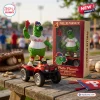 Phillie Phanatic Philadelphia Phillies 143rd Anniversary Toy Figure riding a red quad bike next to its display box.