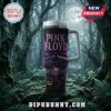 Pink Floyd Dark Side of the Moon 40oz tumbler cup featuring prism art, jack-o'-lanterns, and a spooky forest background.