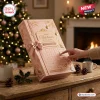 Pink Gnome Christmas 2026 Advent Calendar box featuring gold embossed details, a ribbon, and twenty-four numbered doors.