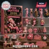Pink Panther 24-Piece Miniature Advent Calendar 2026 box with festive figurines including Santa, detectives, and accessories.