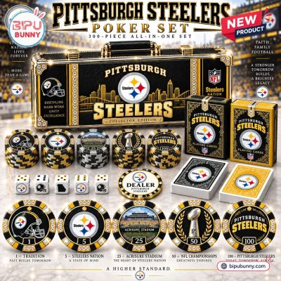 Pittsburgh Steelers Deluxe Poker Set