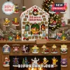 Pokemon 24 Days of Christmas 2026 Advent Calendar featuring collectible character figurines arranged on a fireplace mantle.